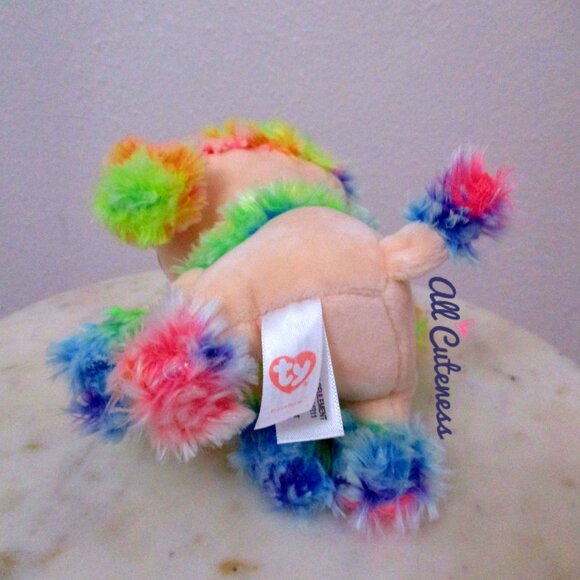 TY Beanie Boos Rainbow Poodle Beanie Plush - Picture 8 of 8